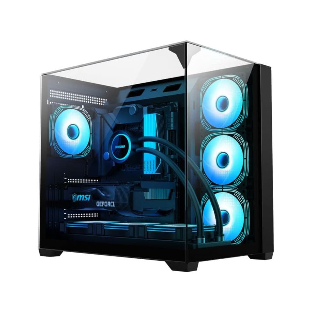 Gabinete Gamer K-mex Aquário CG-01FD ATX Mega Shark sem Fans