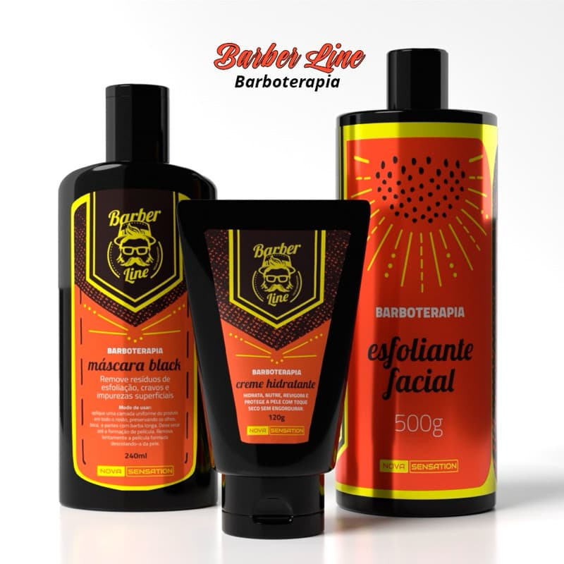 KIT Limpeza Facial - BARBOTERAPIA Barber Line