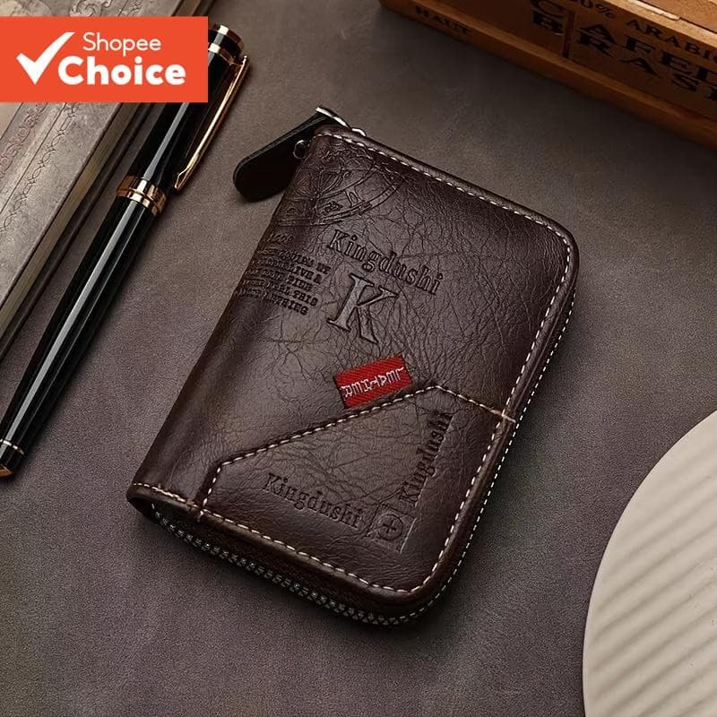 Carteira De Couro PU Vintage Porta-Cartões Fino Com 11 Slots RFID Bloqueando Presente Retrô Para Homens E Mulheres ​