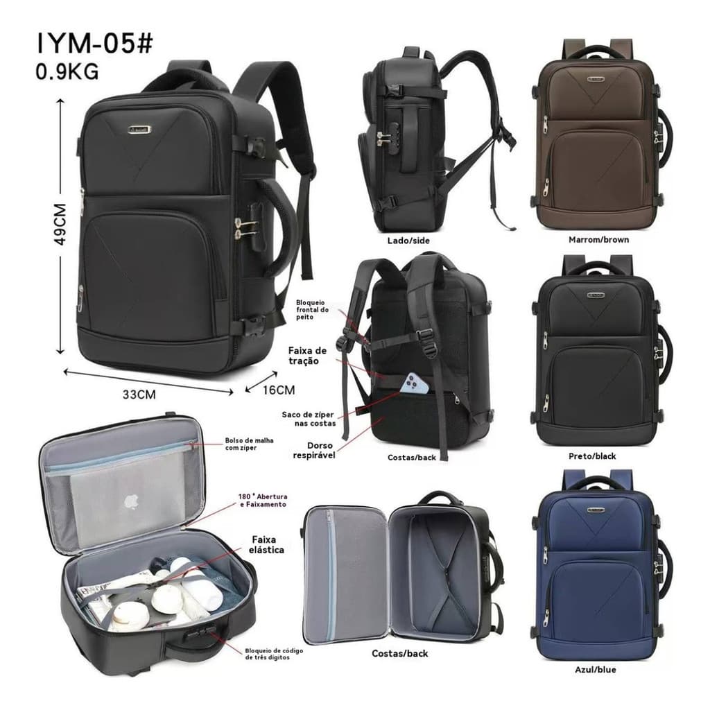 Bolsas De Viagem Com Grande Capacidade E Fechadura Com Senha YOBEL