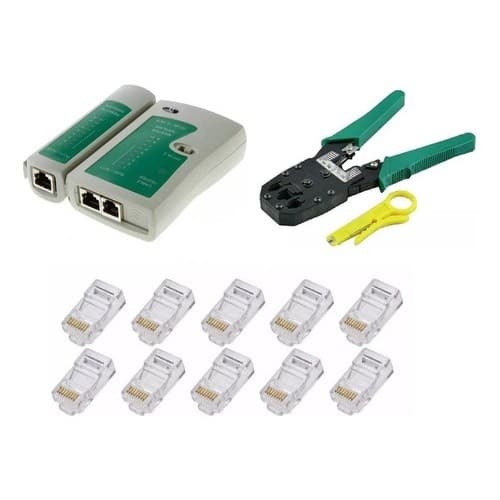 Kit Teste + Alicate Crimpar Rj45 Rj11 Profissional