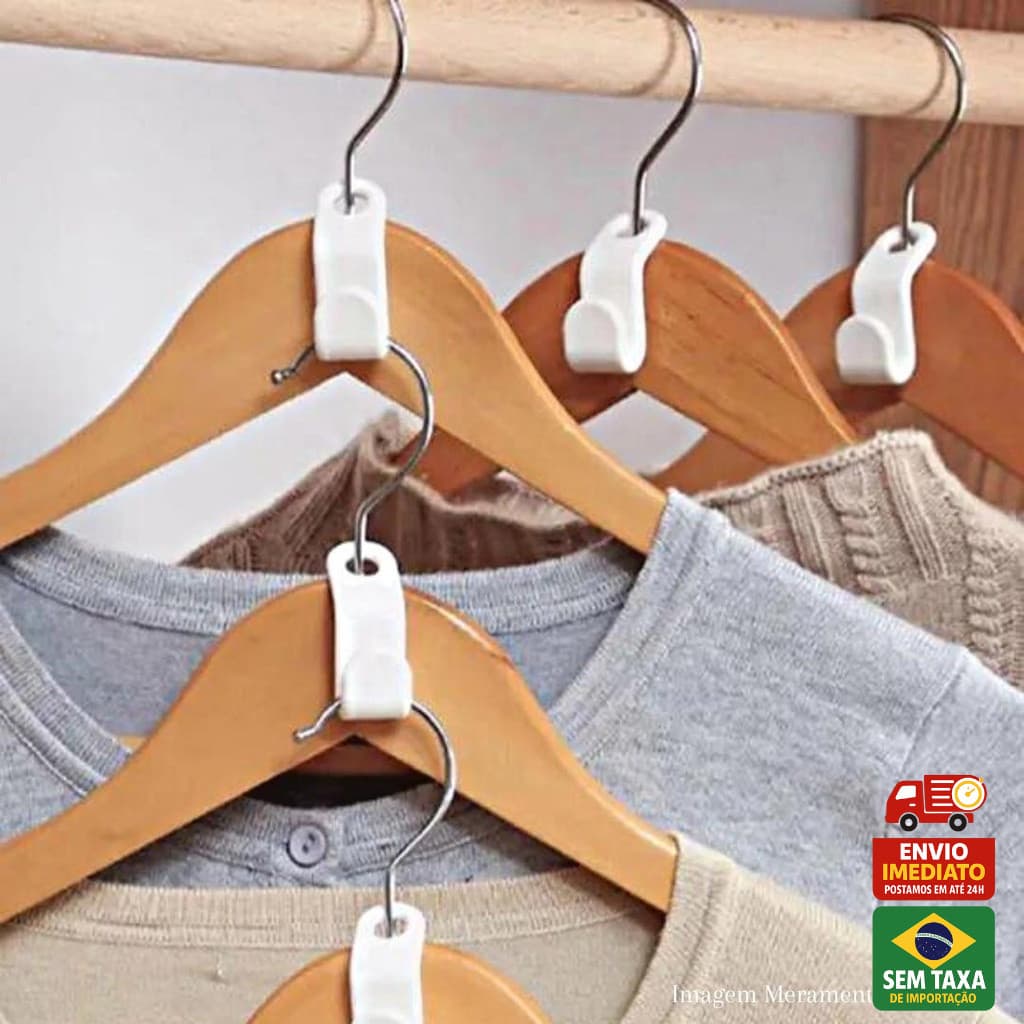 Gancho Extensor De Cabide De Roupas Conector Kit 10 20 50pçs