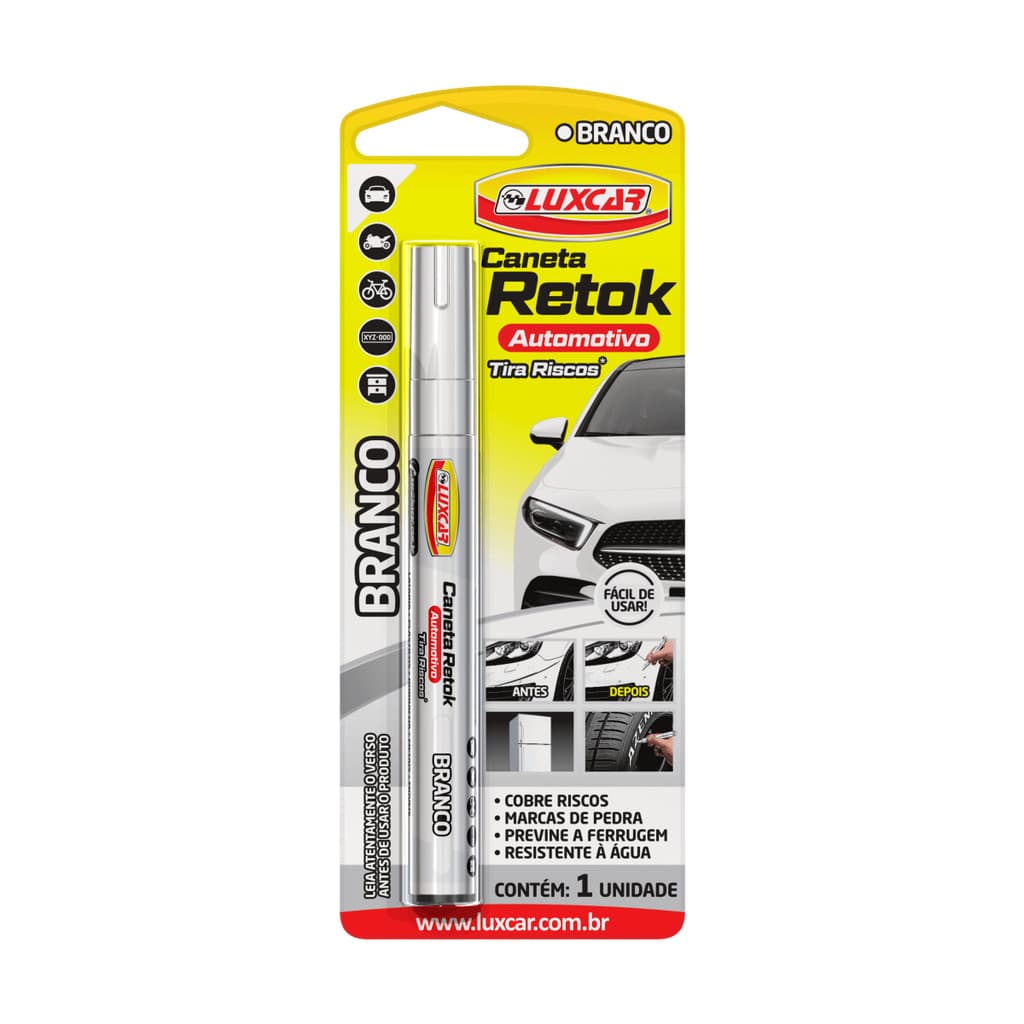 CANETA RETOK AUTOMOTIVO LUXCAR - BRANCO