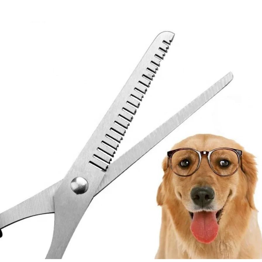 Tesoura Dentada Pet Pro para Tosa Profissional de Cães e Gatos