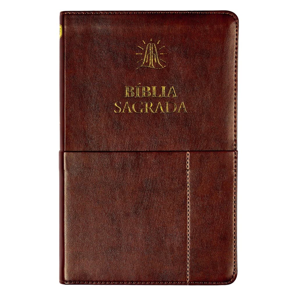 Bíblia Sagrada ACF | Slim | Luxo Marrom | Com Bolso