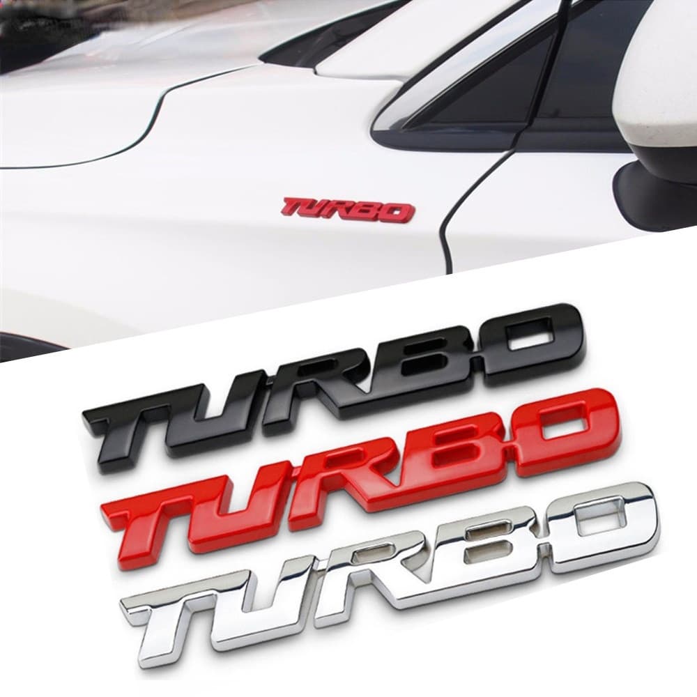1pc Adesivo de Carro Estilo Turbo Metal Liga de Zinco Distintivo Decalque Acessórios de Carro