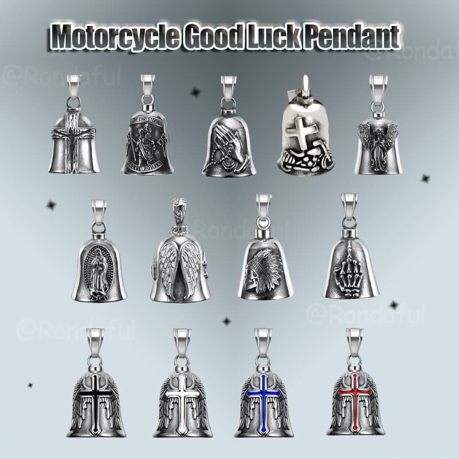 Sinos De Motocicleta Sino Guardião Boa Sorte Para De Aço Inoxidável Biker Bell Accessory lameintbr