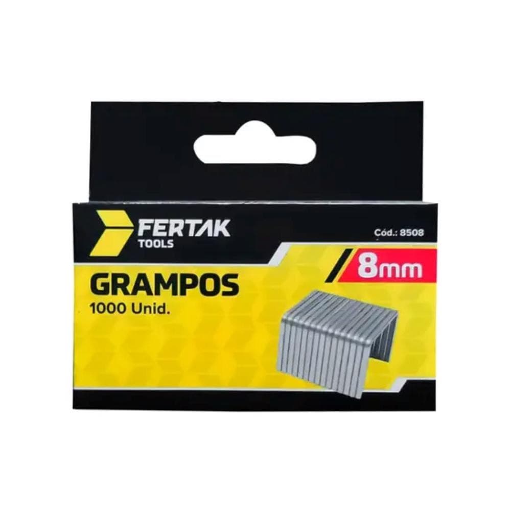 GRAMPO RETO P/ GRAMPEADOR 8MM(CX C/100) FERTAK