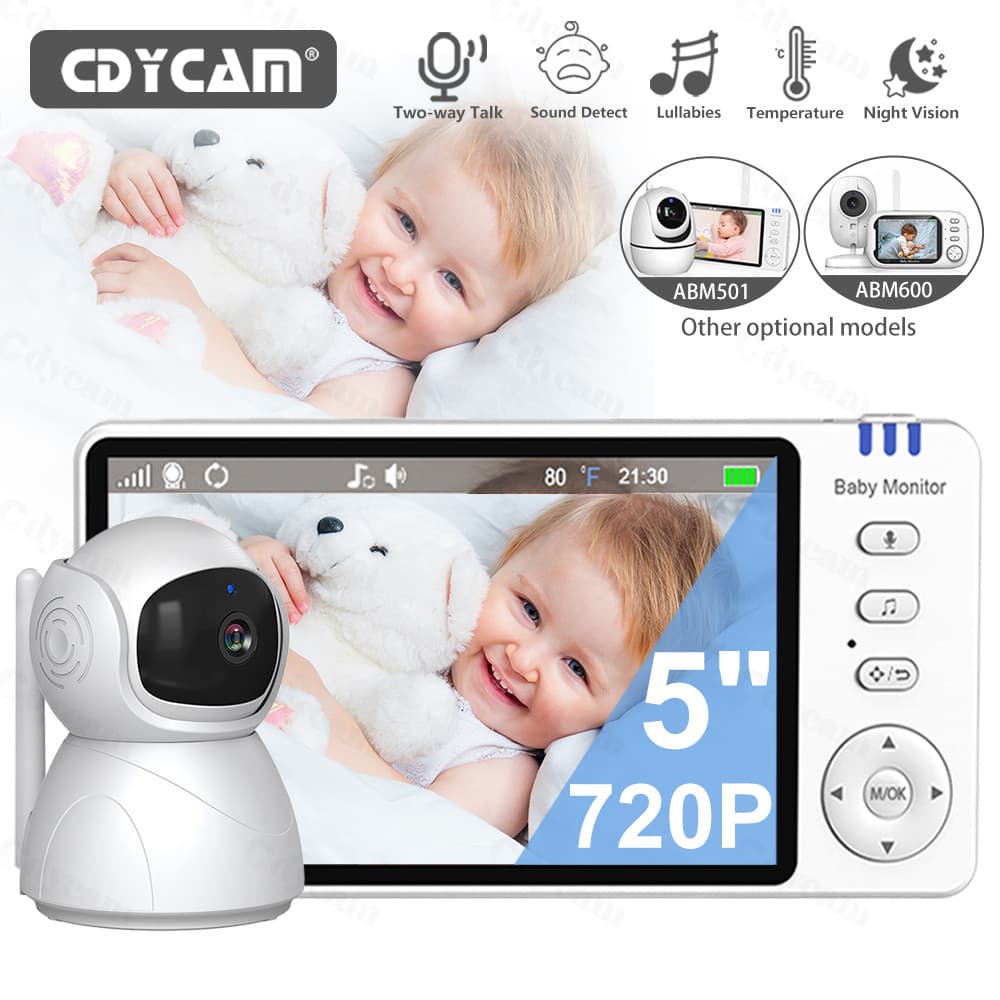 Monitor De Bebê Com Tela De 5 Polegadas Bateria De Câmera , Babá Eletrônica , Áudio Bidirecional , Visão Noturna , Monit
