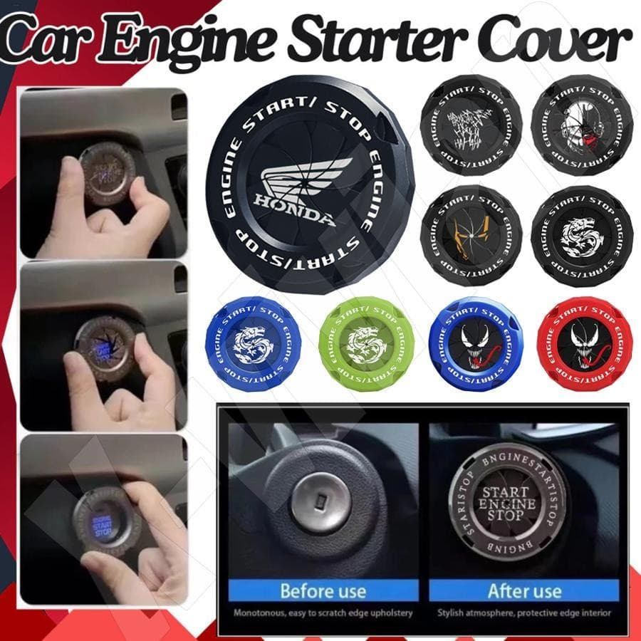 Empurre Para Iniciar O Botão Capa Rotativa Da Motocicleta De Partida Do Parada Motor Adesivo Decoração Carro cupionbr