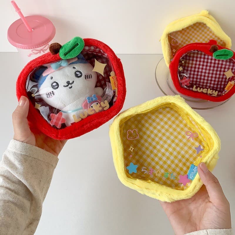 Ins Cartoon Star Slippery Doll Storage Display Pingente Bolsa Anime À Prova De Poeira