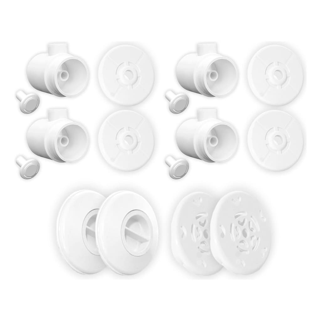 Kit Dispositivo Bocais Piscina 4 Hidro+ 2 Asp + 2 Sucção
