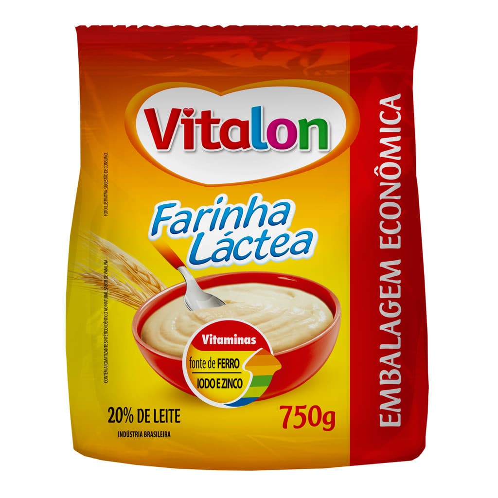 Farinha Láctea Vitalon - 750g - Fonte de Ferro e Zinco