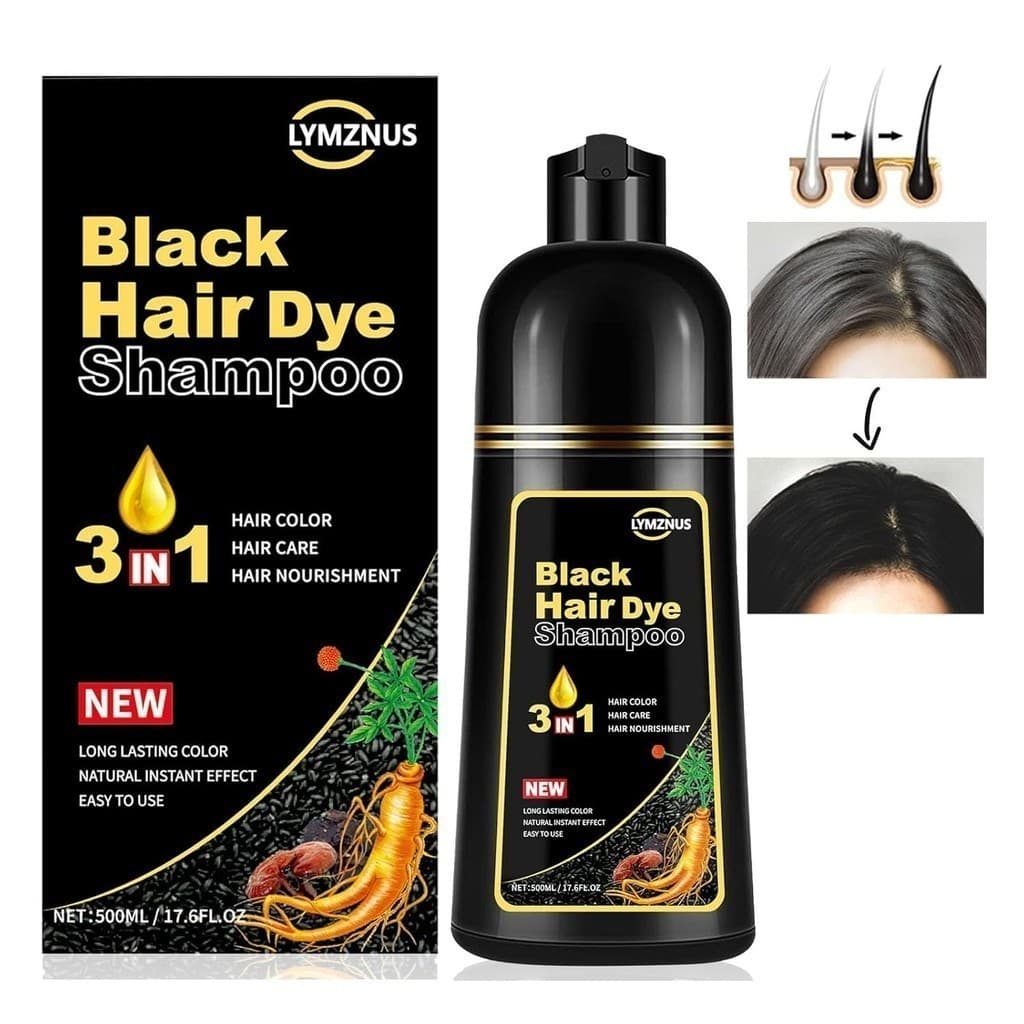 Shampoo Cor Cabelo Preto 3 Em 1 500ML