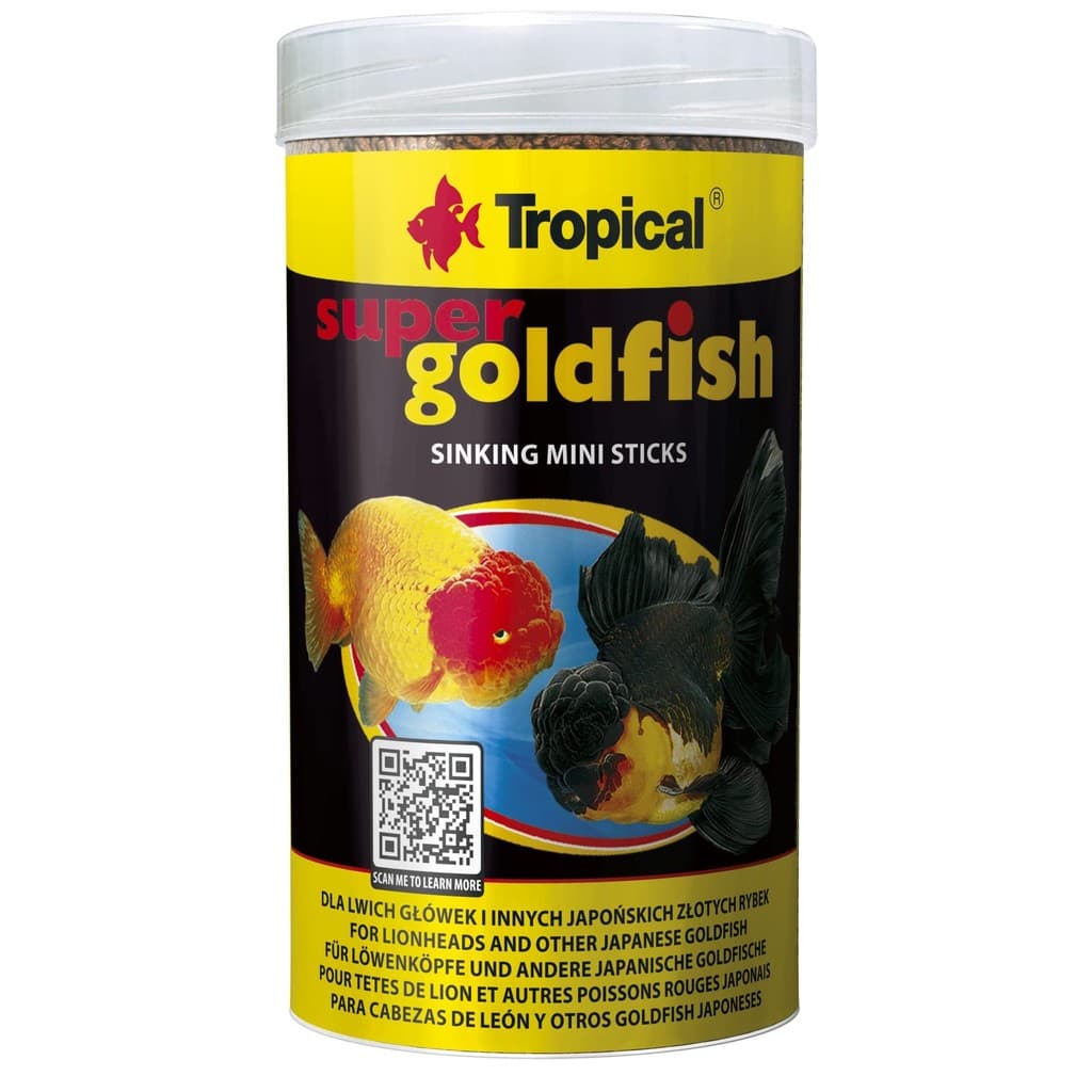 Ração para Kinguios Tropical Super Goldfish Mini Sticks 150g