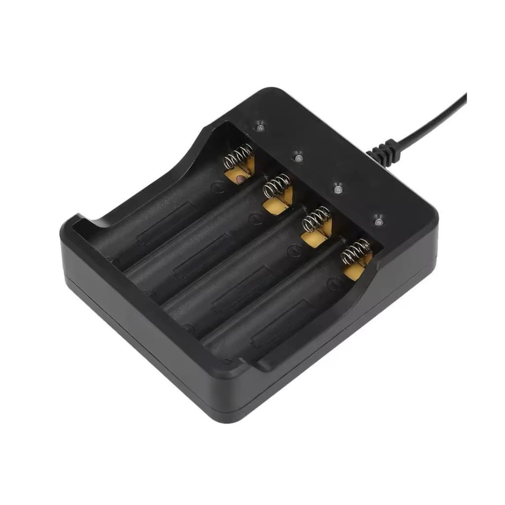 Carregador De Bater Quadruplo 2x Duplo Super Cabo Carregador Inteligente Bater Ajustável 26650, 18650, 14500, 16340