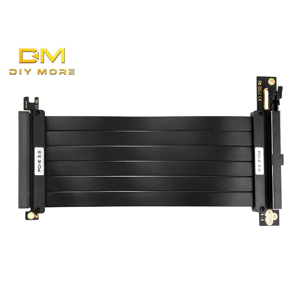 DIYMORE Cabo De Extensão De Placa Gráfica PCI-E Adaptador 16X Para Fita PCIE De Transmissão De Alta Velocidade