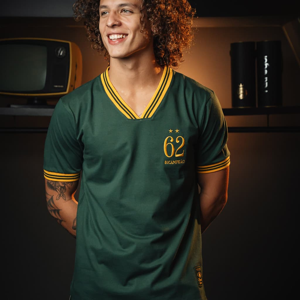 Camisa Brasil Retrô 1962 Verde Masculina Oficial
