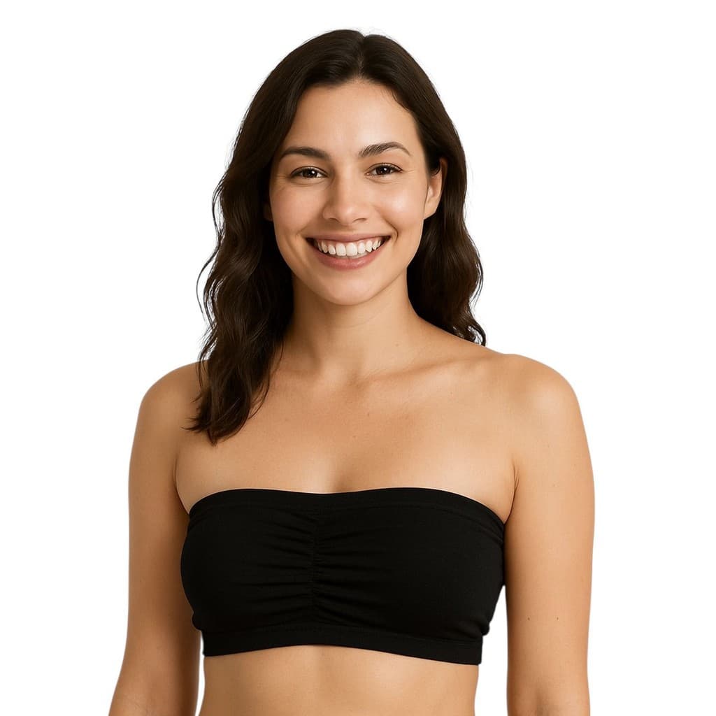Top Bustiê Sutiã Tomara Que Caia Faixa Com Bojo Removível Confortável Barato
