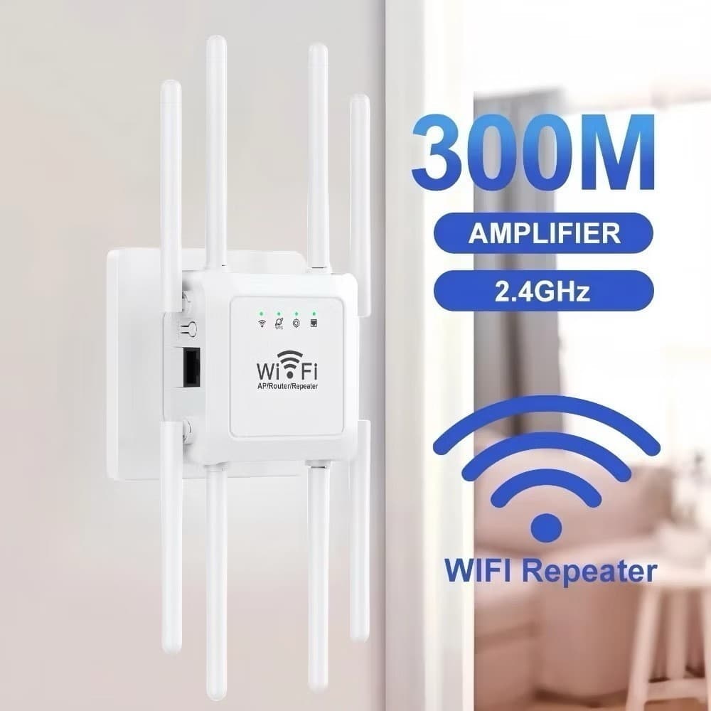 300 Mbps Wi-Fi 8 Antenna Repeater Extender WiFi Amplifier Signal Long Range Wireless Access Point