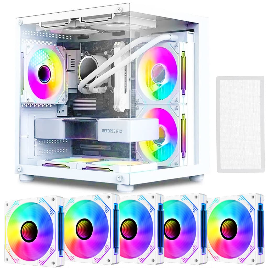 Gabinete Gamer  Aquário em Vidro Com 5 Fans RGB GB1797
