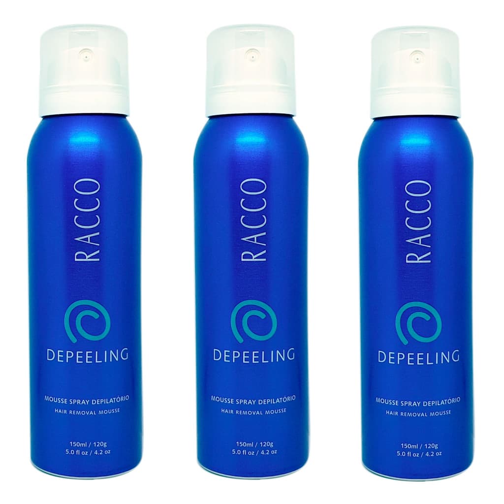 Kit 3 Creme Depilatório Mousse Depeeling Spray Depilação