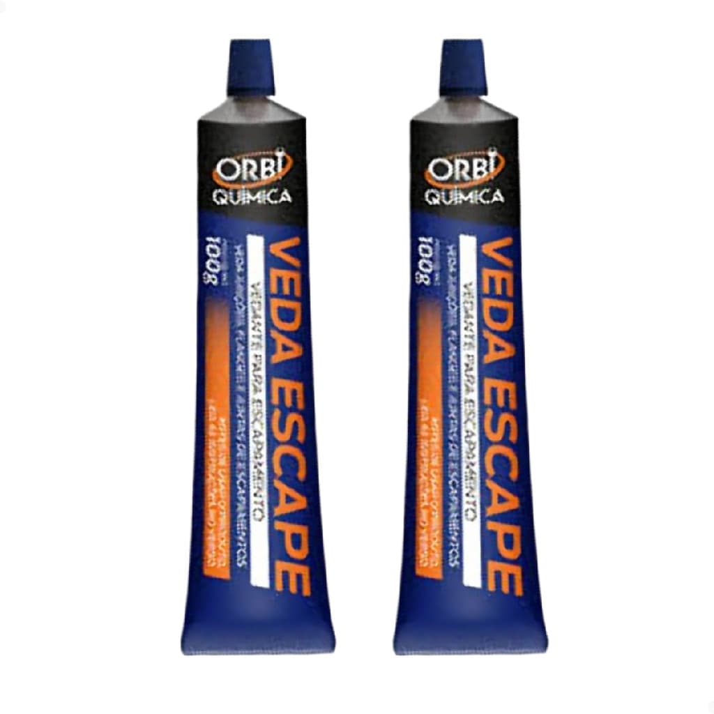 Kit 2 Cola Veda Escapamento Carro Moto Caminhão Orbi 100g