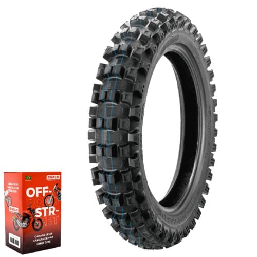 Kit Pneu Crf 230 100/100-18 59r Tt B007 Infinity Exc Soft Borilli + Câmara