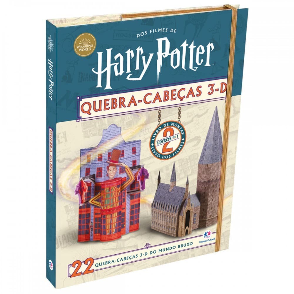 Livro Harry Potter - Livro com Quebra-Cabeça 3D
