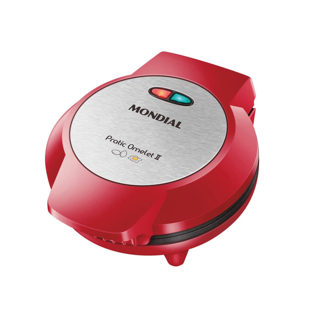 Omeleteira Pratic Omelet II Mondial Vermelho e Inox 800W OM-04-RI