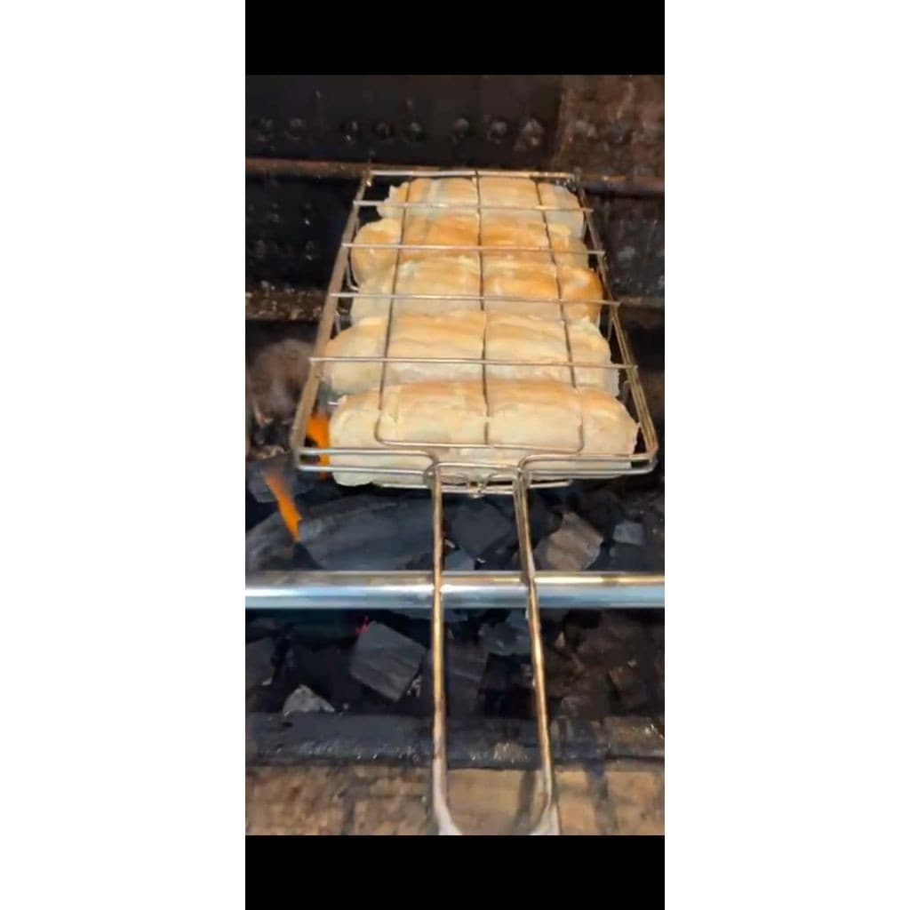 Grelha Churrasqueira Pão de Alho e Milho Aço niquelado Resistente praticidade Alta  Qualidade