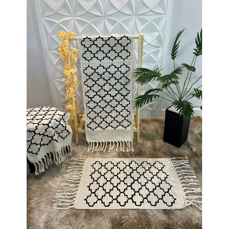 Kit Passadeira Cozinha Geométrica 3 Peças Excelente Tear Nozinho