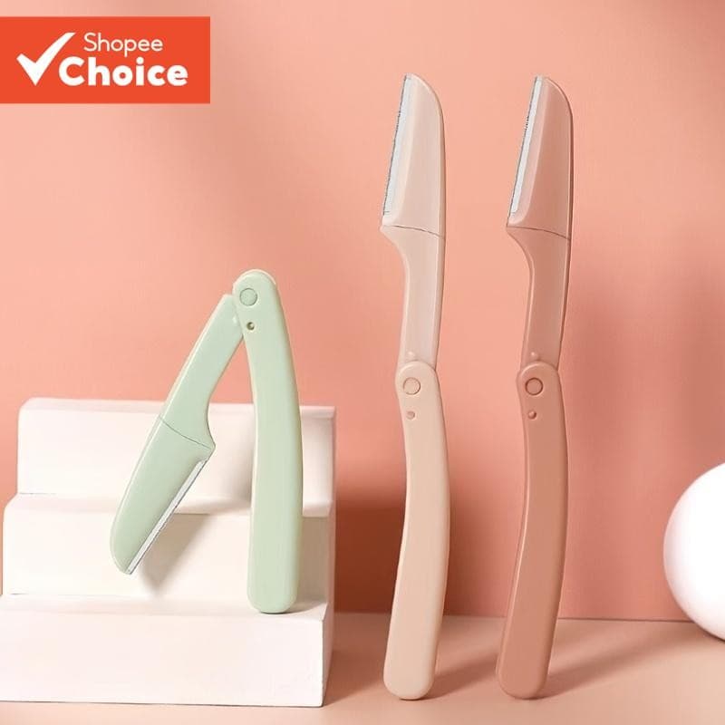 Navalha De Sobrancelha Segura Dobrável Portátil Aparador Depilador Para Mulheres