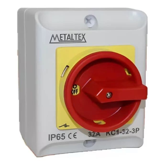 Chave Seccionadora Tripolar 3 Pólos 32A - KC1-32-3P IP65 - Metaltex