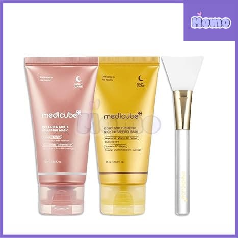Máscara De Embrulho Noturno medicube 2 Tipos 75ml (Colágeno , Cúrcuma Com Ácido Koji)