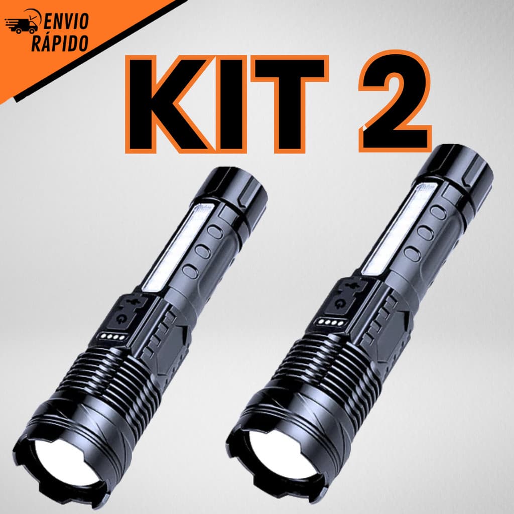 Lanterna Tática Led Laser Alta Potencia Militar Super Forte Zoom Recarregável USB Emergência 1568