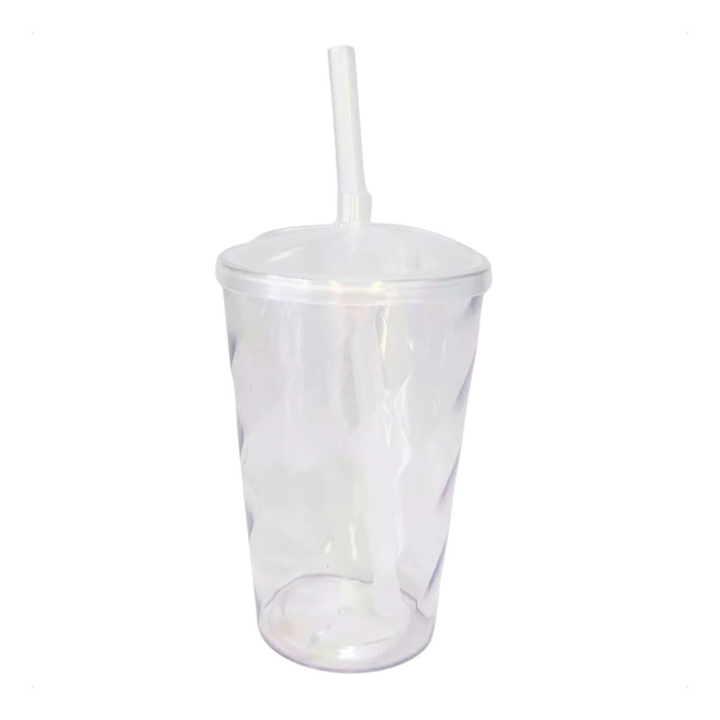Kit 10 Copos Twister 300ml Liso Tampa Canudo Atacado Varejo Balada Aniversário Brinde Lembrancinha