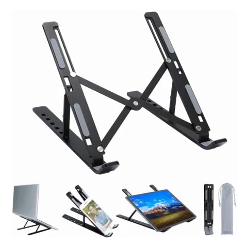 Suporte Para Notebook C/Base Dobrável E Ajustável sua altura Excelente custo benefício