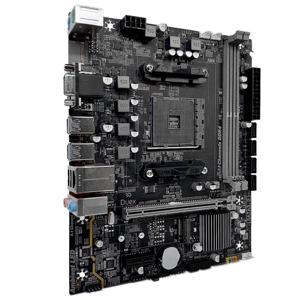 Placa Mãe Duex DXMBA520G, Chipset A520, AMD AM4, mATX, DDR4, Preta - DXMBA520G