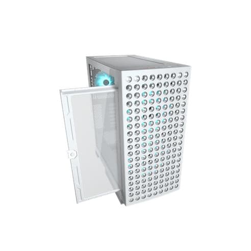 Gabinete Gamer Cougar Air Face ECO RGB, Mid Tower, Lateral de Vidro Temperado, 7 fans,  White- 385YA20.0002