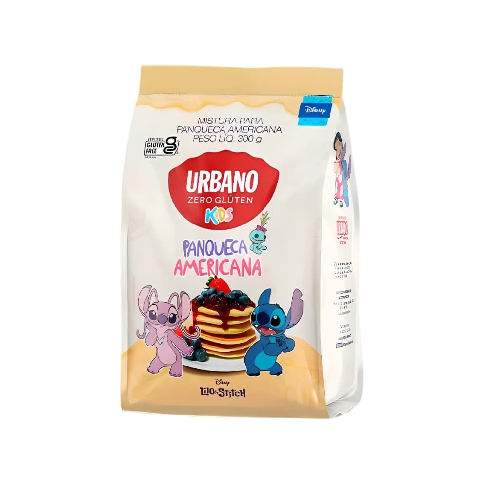 Mistura Panqueca Americana Kids Sem Glúten Lilo & Stitch Urbano 300g