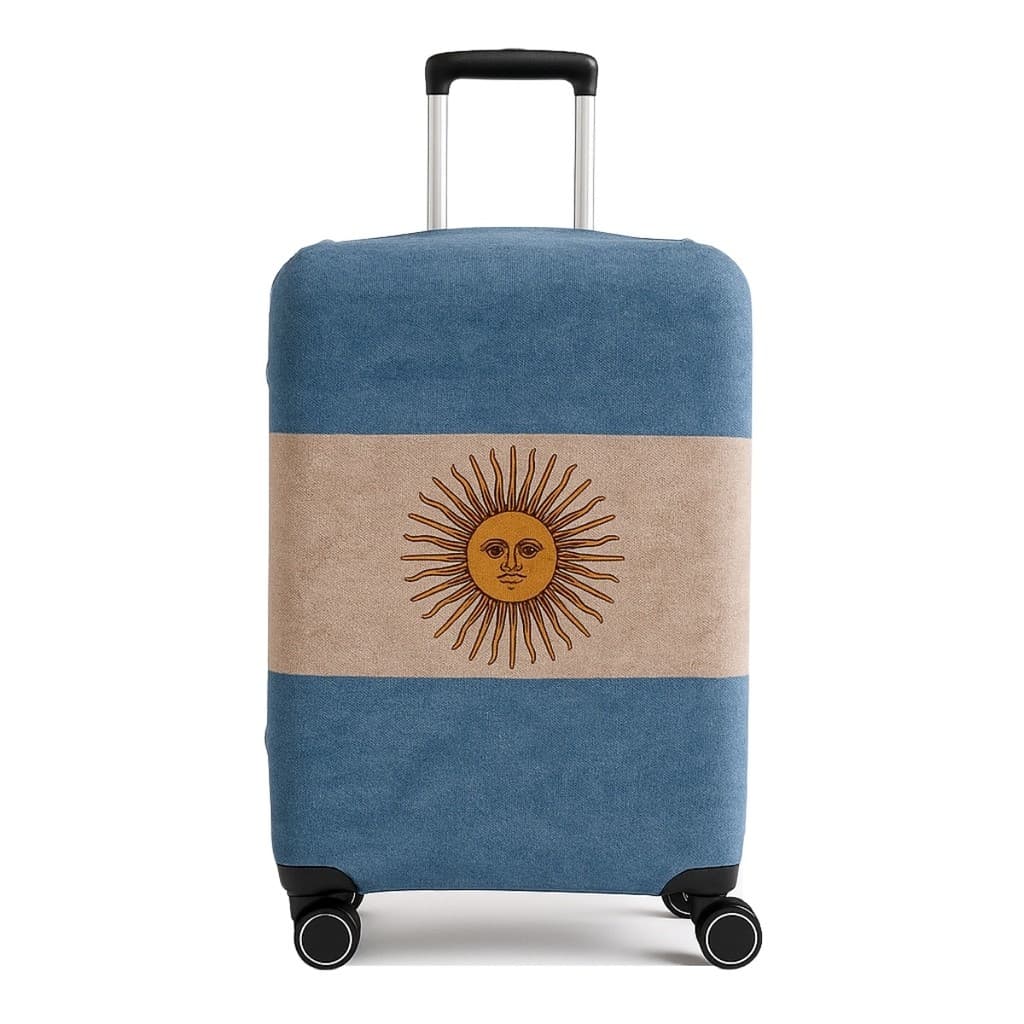 Capa para Mala de Viagem Protetora de Bagagem Tecido Suplex Bandeira Argentina Segurança Aeroporto