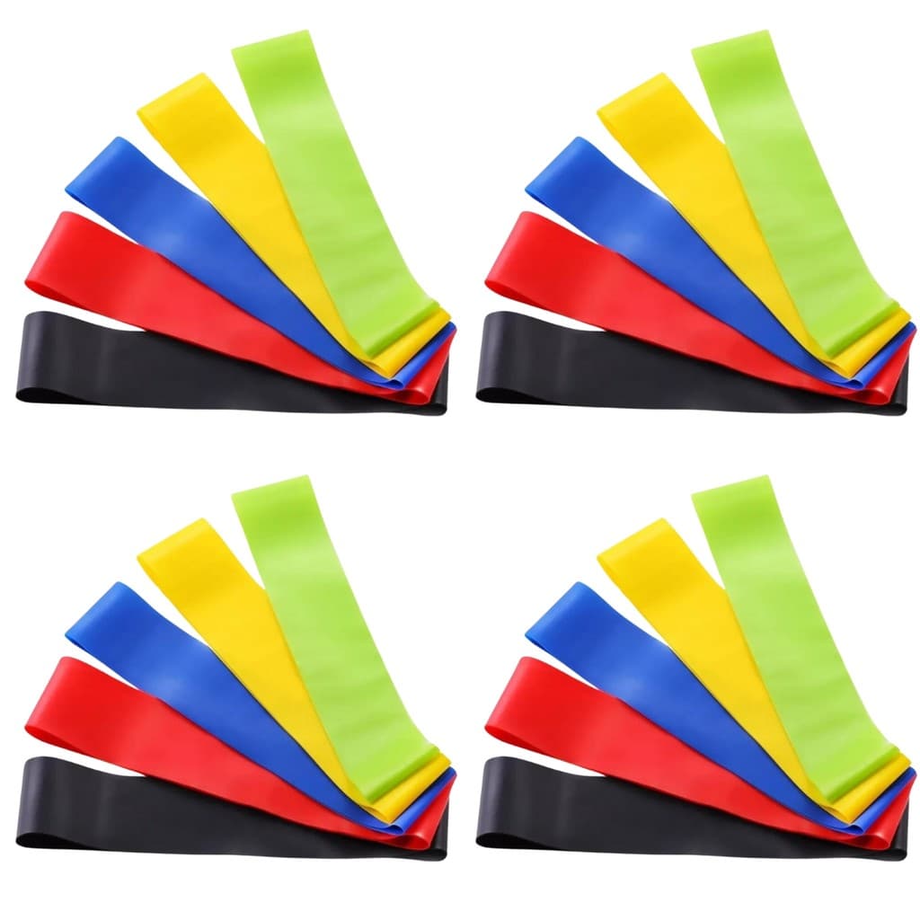 kit 20 faixas elastica de resistencia mini band para treino em casa yoga pilates multifuncional