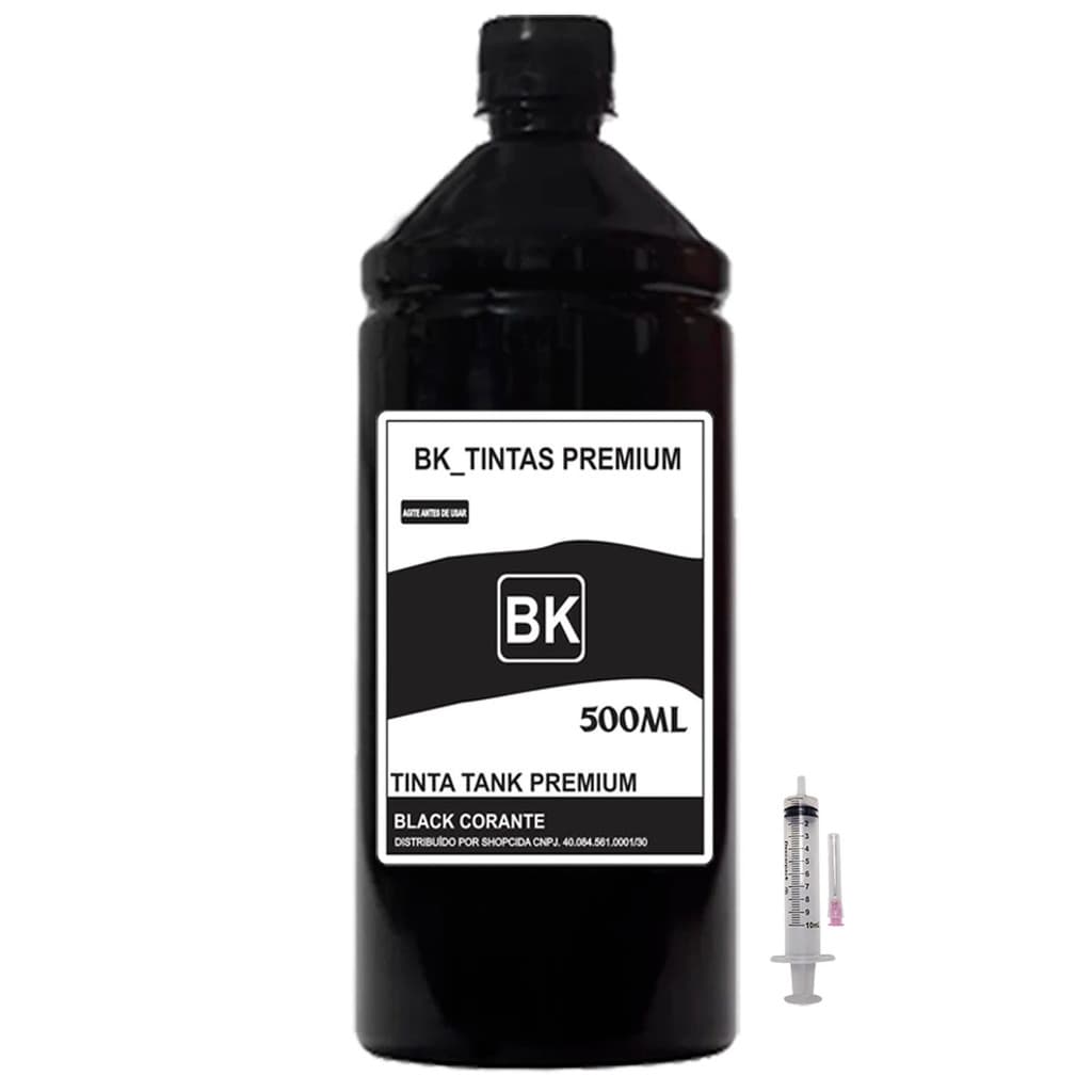 Garrafa Tinta 500ml Preto Compatível Epson Impressora L3150 L3110 L1250