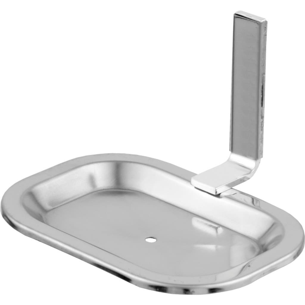 Saboneteira Quadrada de Parede Stander Cromada | EstiloChic – Aço Inox Brilhante