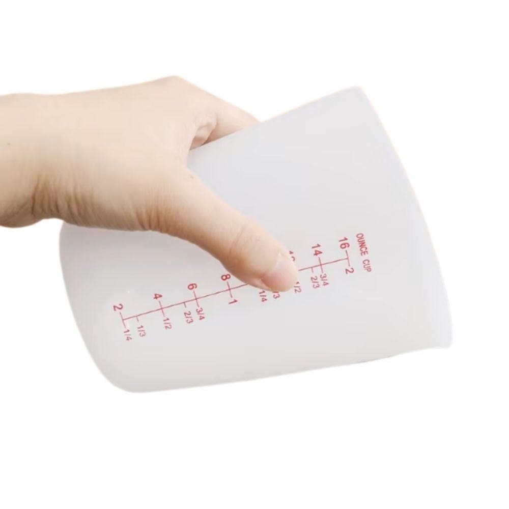 COPO MEDIDOR DOSADOR SILICONE FLEXIVEL JARRA MEDIDORA GRADUADO 500ML QUIMICA CONFEITARIA
