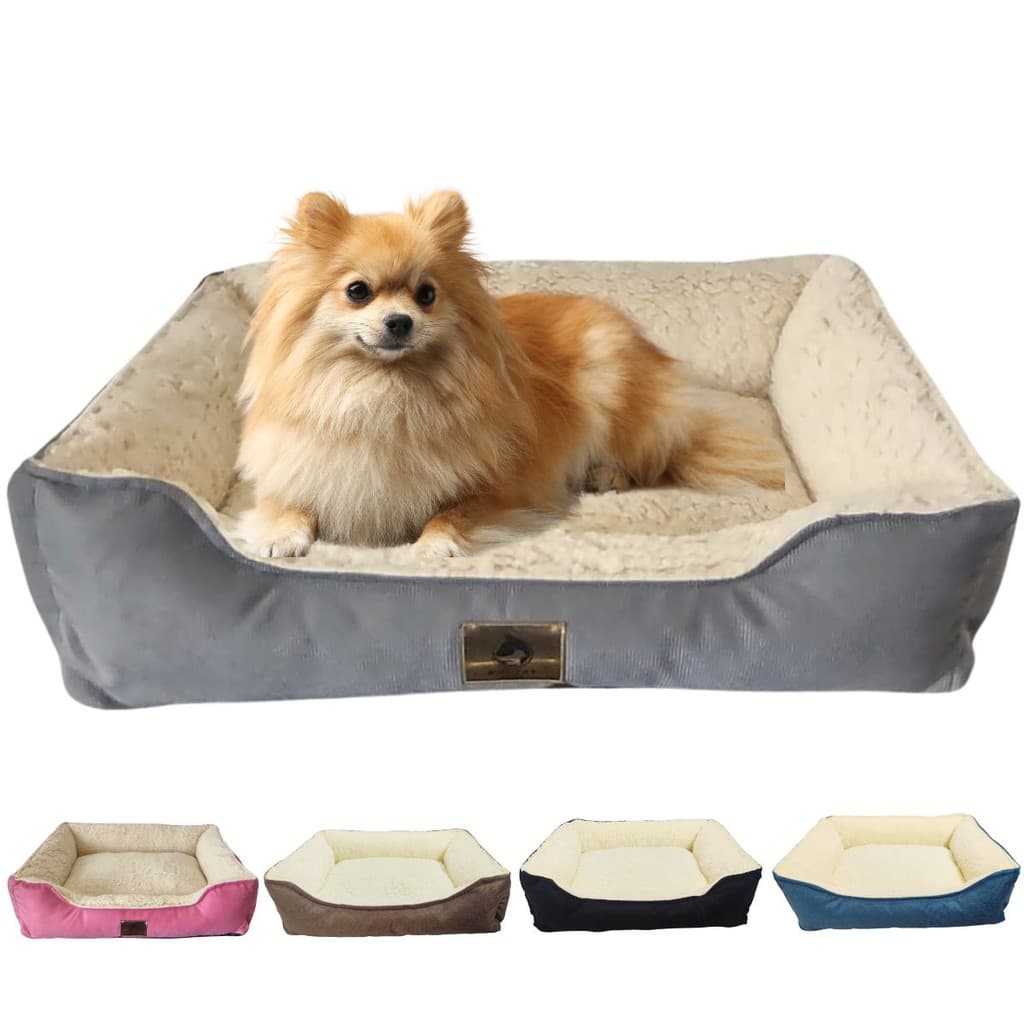Caminha de Cachorro Cama Pet Sherpa Reforçada Tamanho M e G Cachorro e Gato Luxo Pelucia Confort