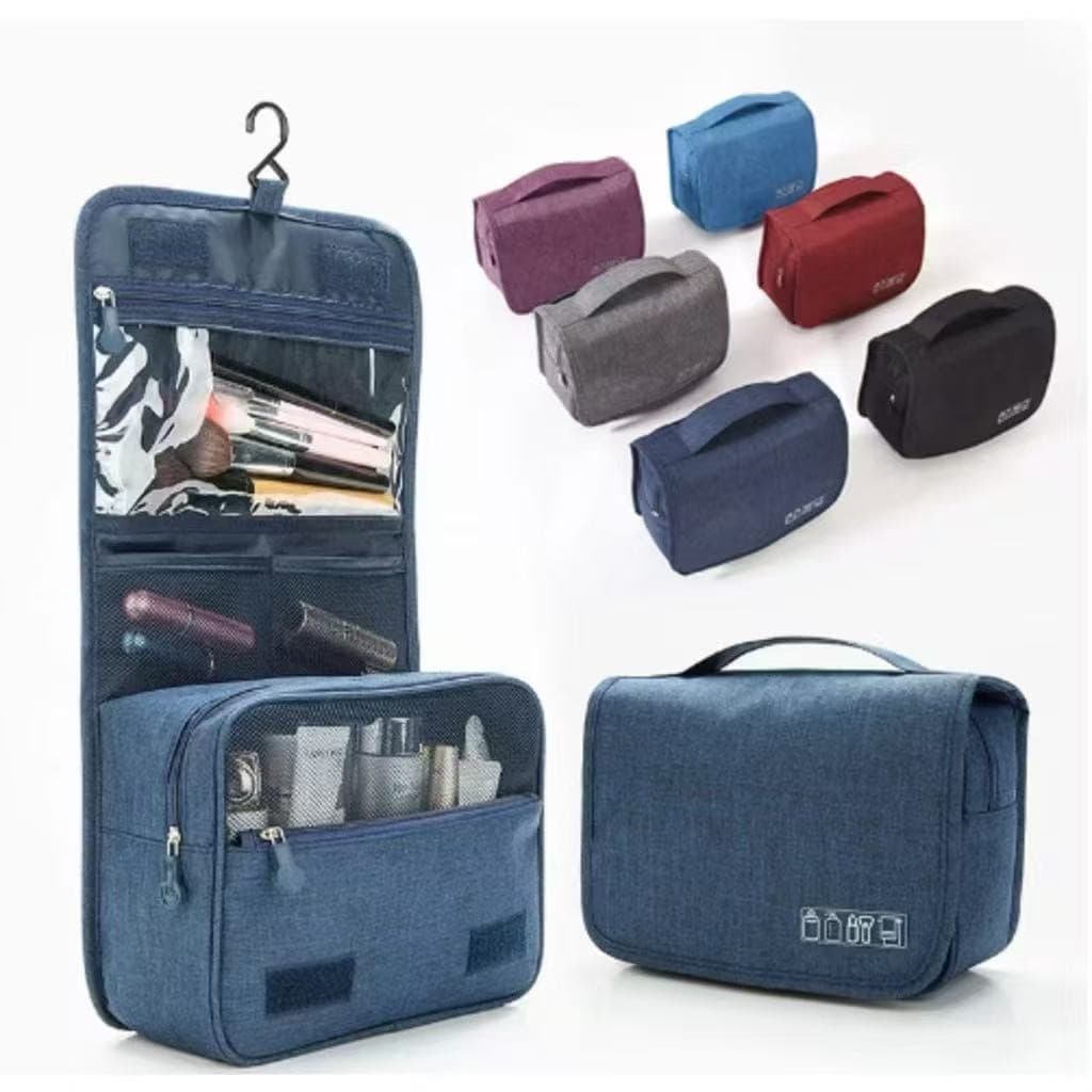 Necessaire Organizadora Bolsa Portátil Feminina Para Maquiagem Para Viagem Higiene Pessoal Com Divisória Cabide