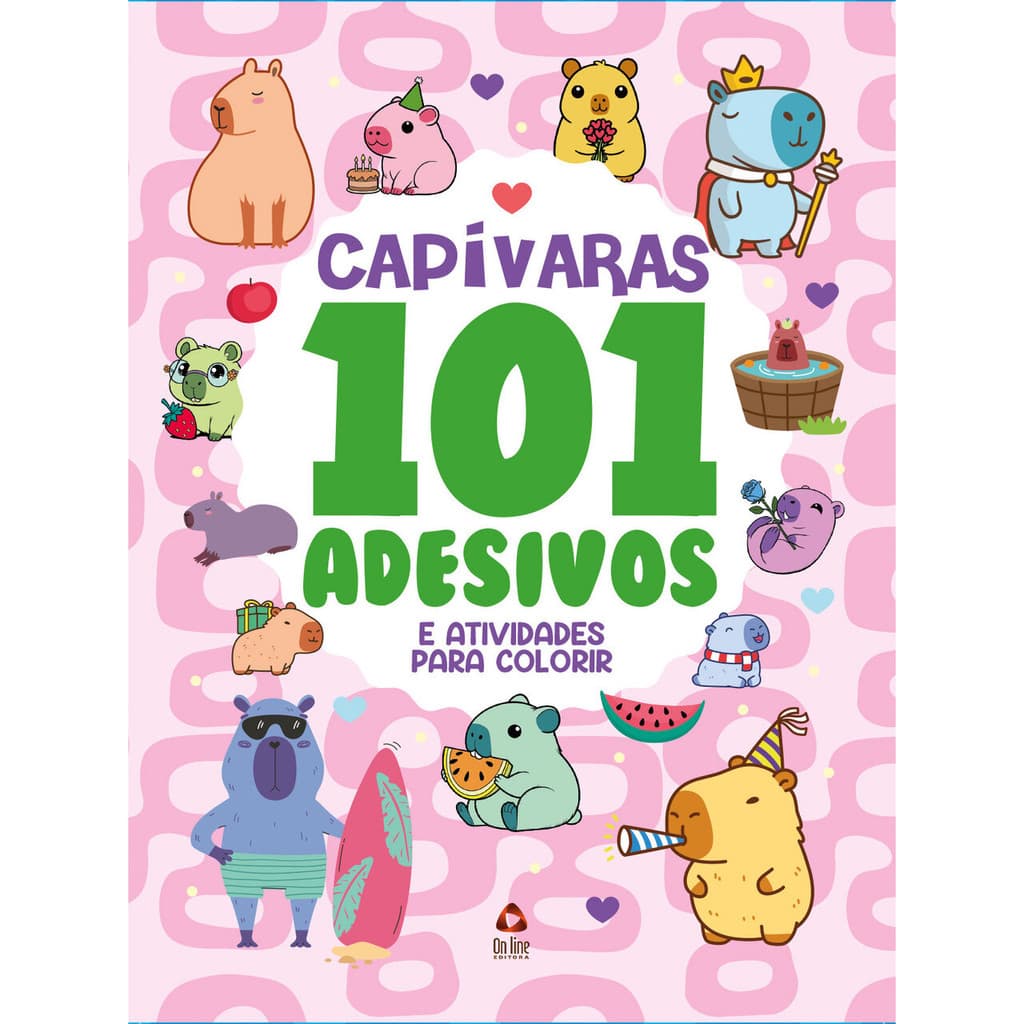 101 Adesivos Atividades e Desenhos para Colorir Capivara