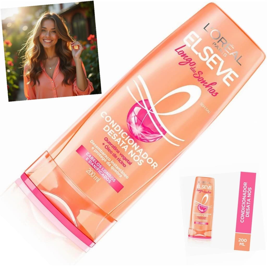 Condicionador L'Oréal Elseve Longo Sonhos 200ml Cabelos Longos Danificados Brilho